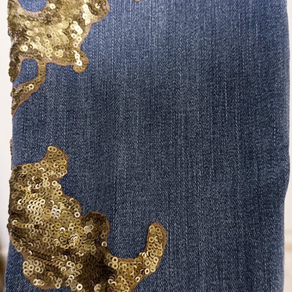 Chico's Platinum Jegging, sequin embellished, size: 0, small, great condition - Picture 9 of 10